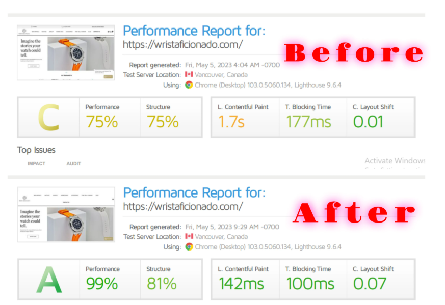 Performance Optimization Result